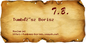 Tumbász Borisz névjegykártya